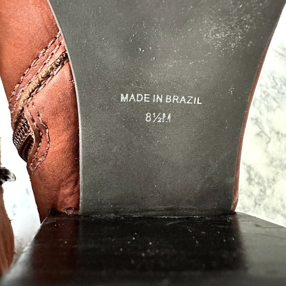 Matisse Victory Brick Leather Pointed Toe Booties - Picture 8 of 12